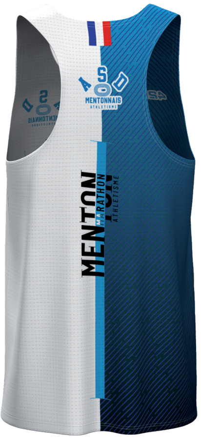 Maillot de l'entente ASDM × Menton Marathon, vue de dos